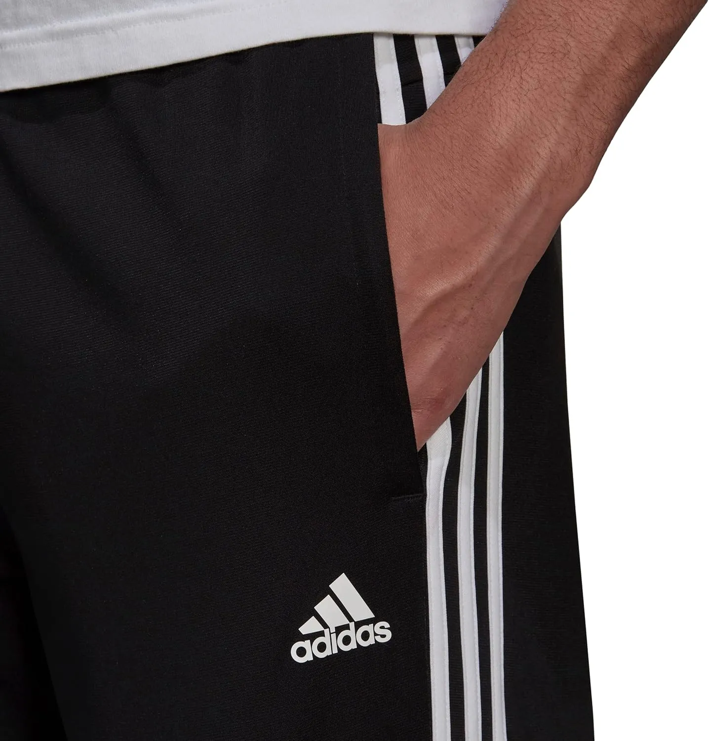 adidas Men's Essentials Warm-up Open Hem 3-stripes Tracksuit Bottoms