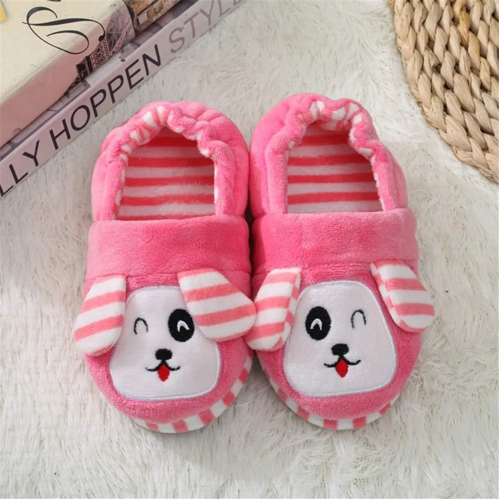 Baby Girl's Premium Soft Plush Slippers Cartoon Warm Winter House Shoes