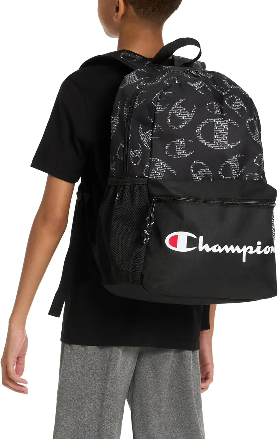 Champion Merit Backpack, Black/White, One Size