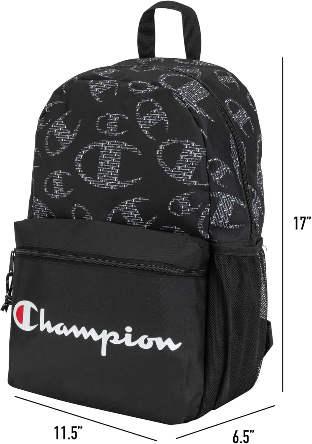 Champion Merit Backpack, Black/White, One Size