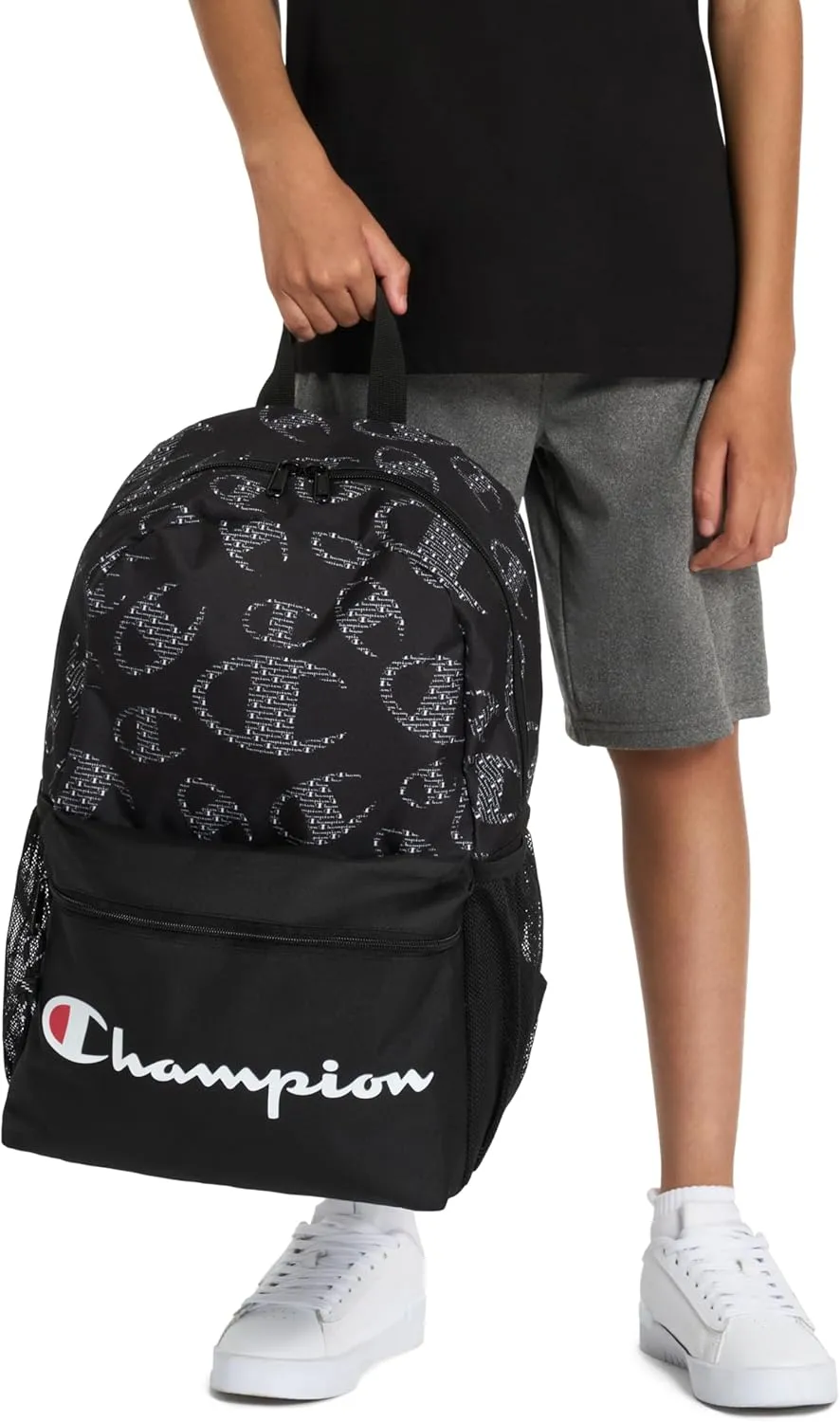 Champion Merit Backpack, Black/White, One Size