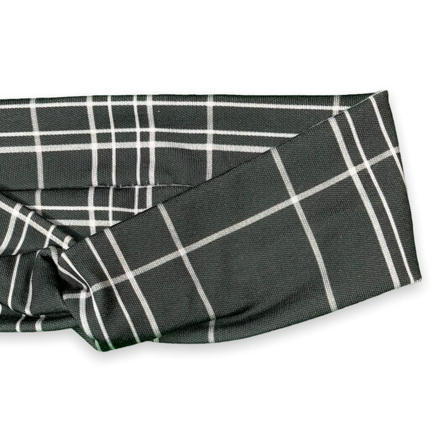 Coal Plaid Knotties Headband