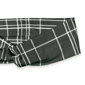 Coal Plaid Knotties Headband