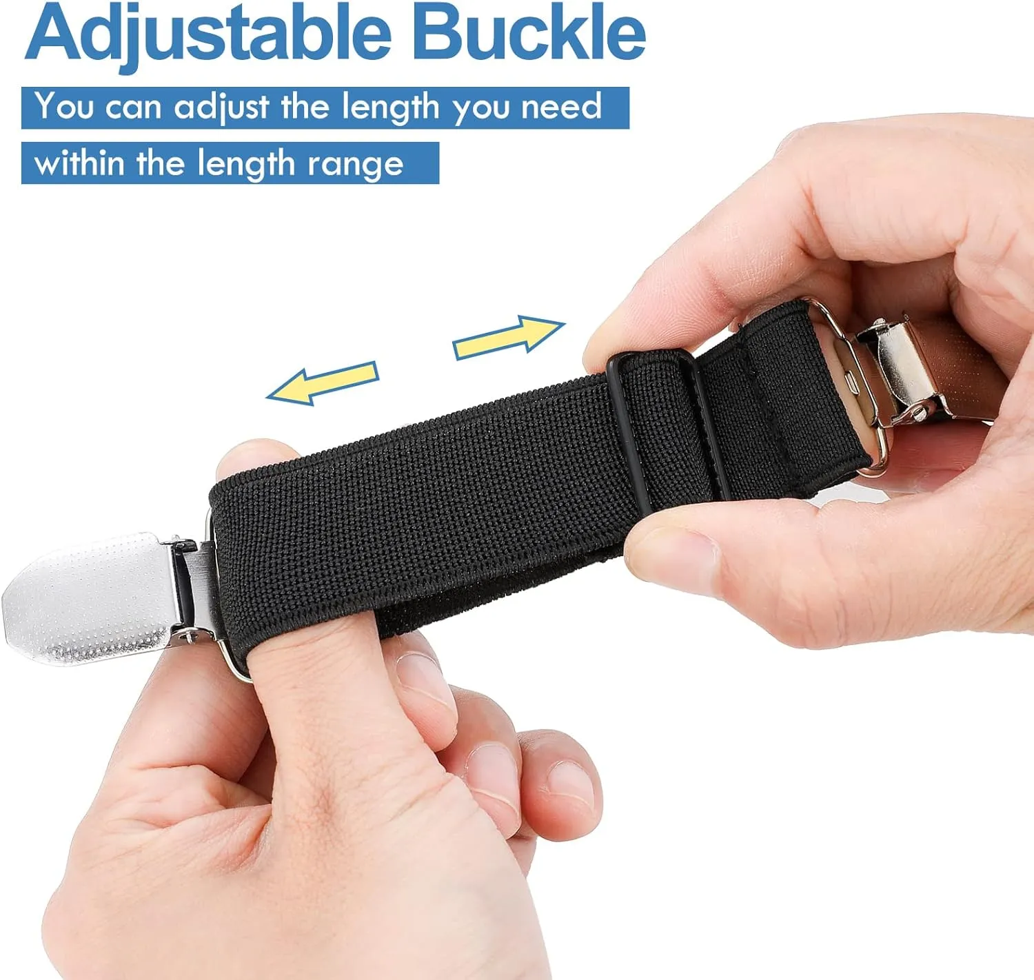 Eurzom 6 Pcs Pant Waist Tightener Waist Cinch Clip Belt Adjustable Elastic Pant Clip Women Men