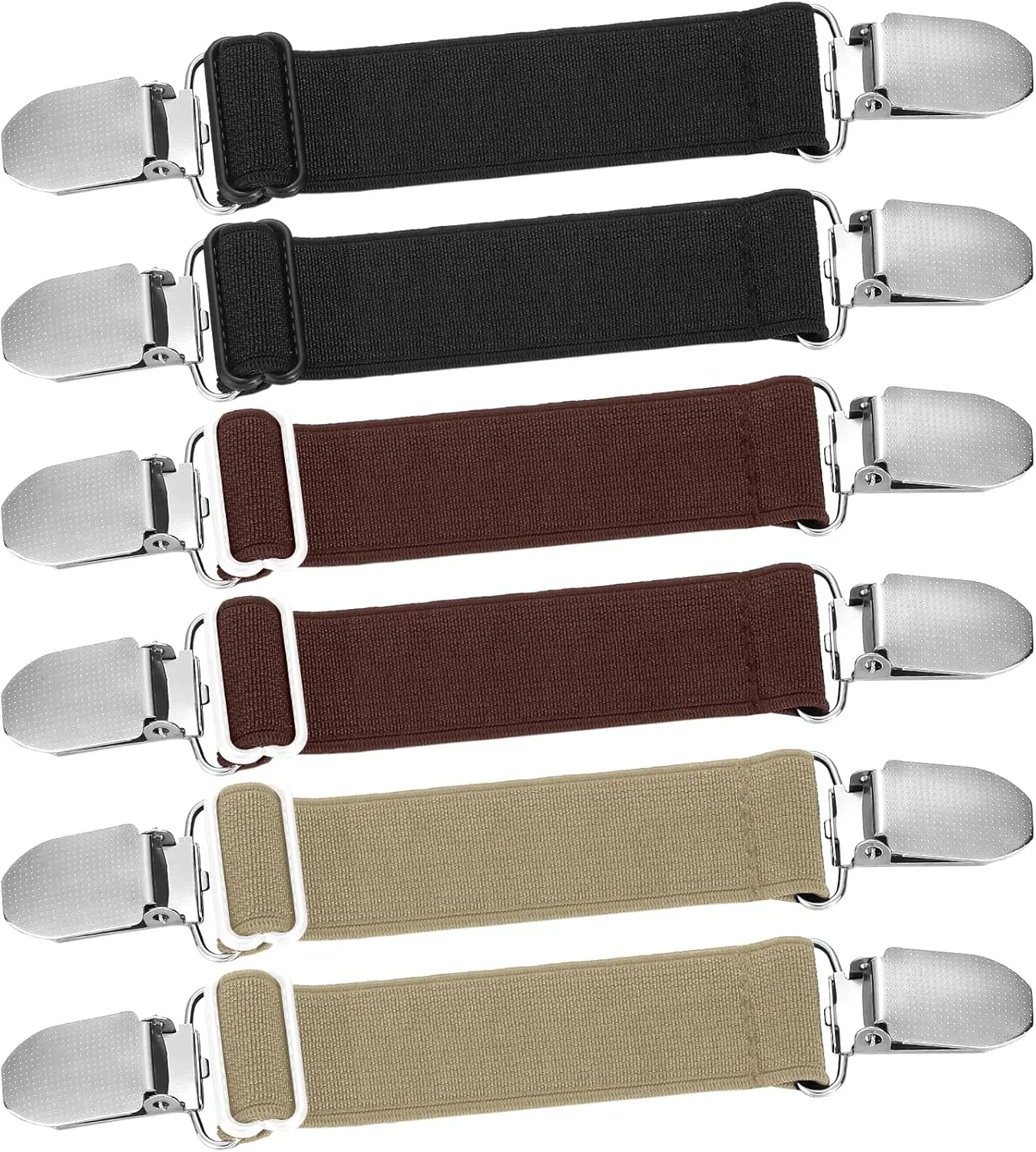 Eurzom 6 Pcs Pant Waist Tightener Waist Cinch Clip Belt Adjustable Elastic Pant Clip Women Men