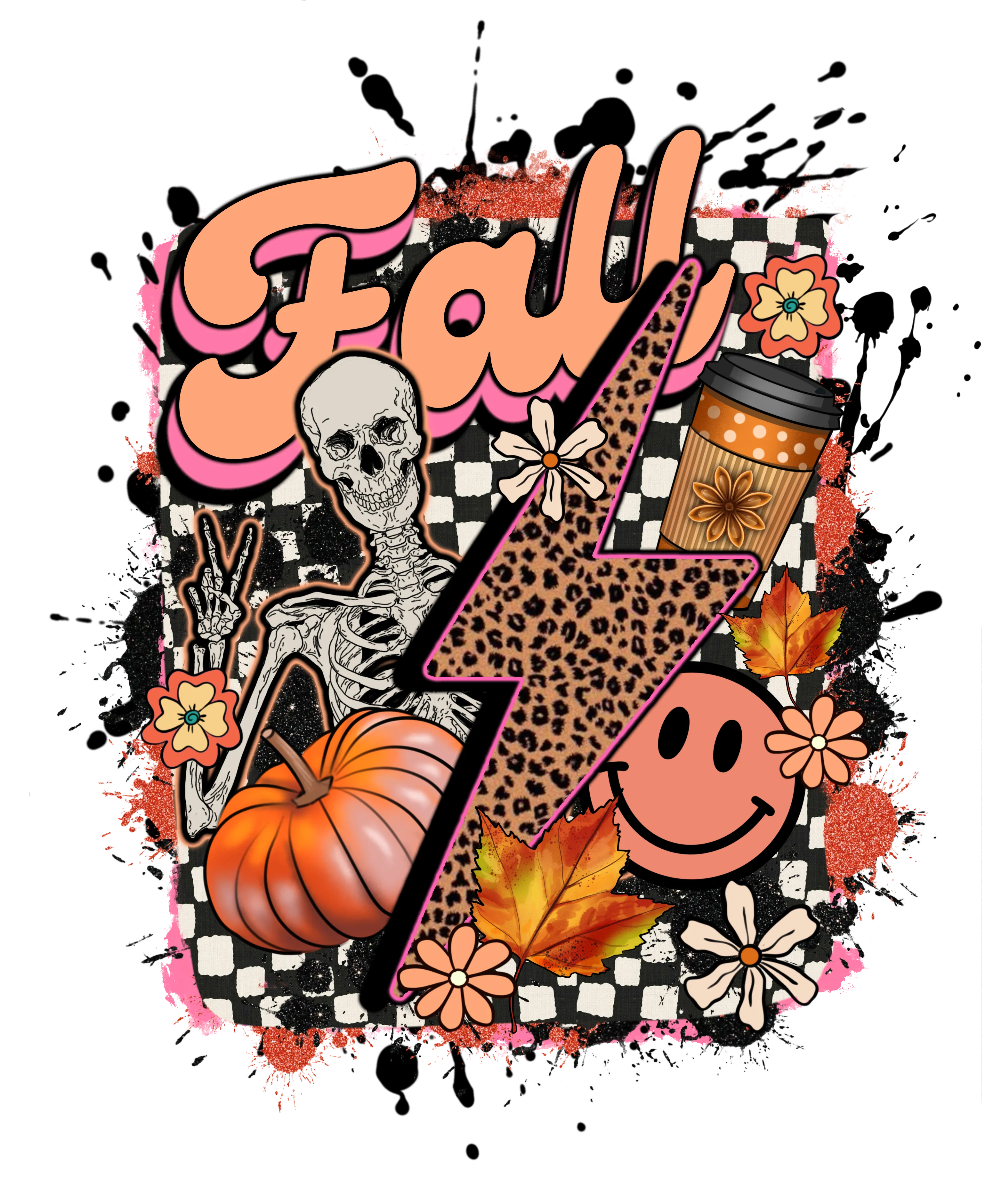 Fall season, heat transfer, press and peel