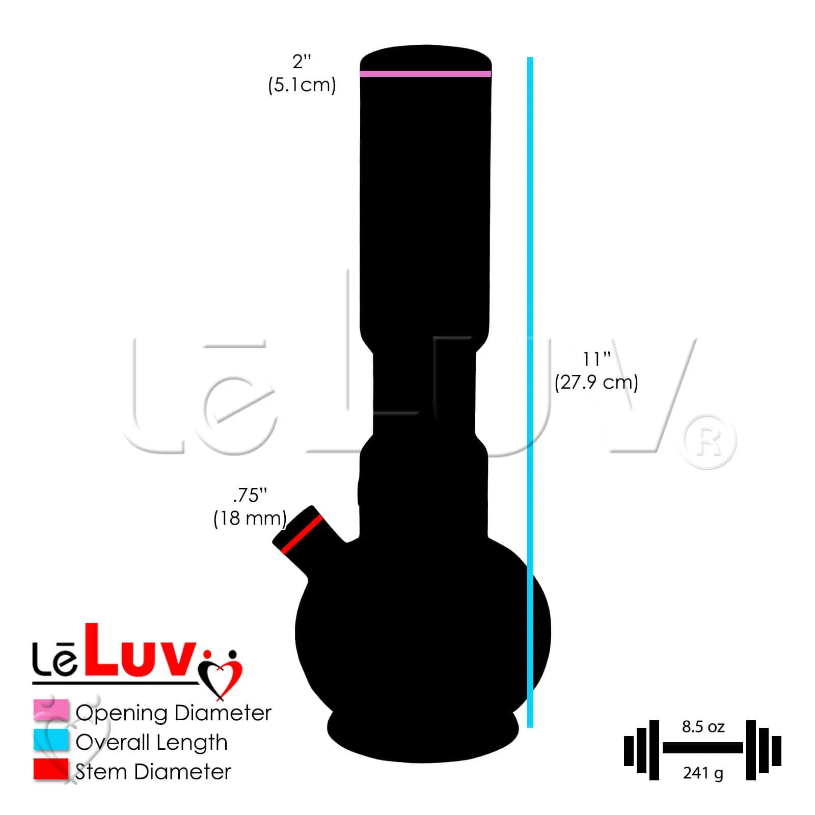 Lucky 7 Big Boy Wide Mouth Bong