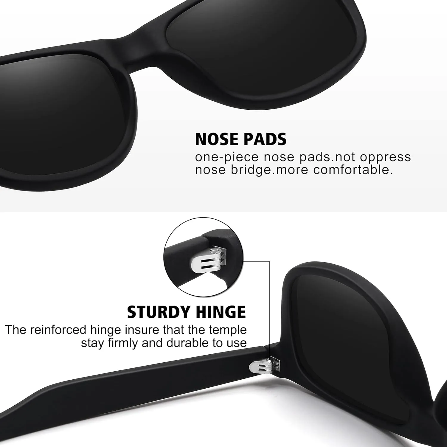 MEETSUN Polarized Sunglasses for Women Men Classic Retro Square Frame Driving Trendy Sun Glasses UV Protection