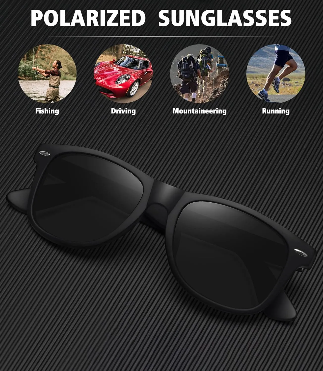 MEETSUN Polarized Sunglasses for Women Men Classic Retro Square Frame Driving Trendy Sun Glasses UV Protection
