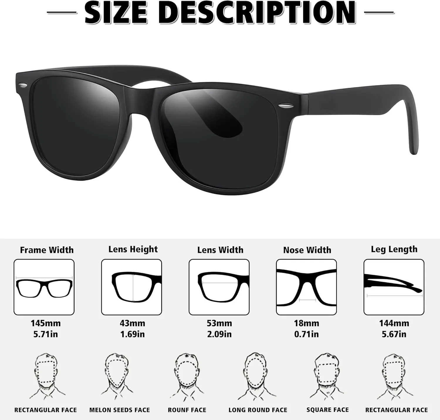 MEETSUN Polarized Sunglasses for Women Men Classic Retro Square Frame Driving Trendy Sun Glasses UV Protection