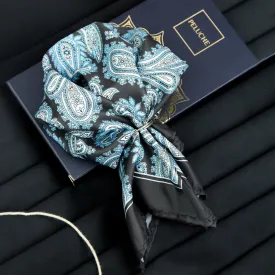 Peluche PolySilk Paisley Print Pocket Square For Men