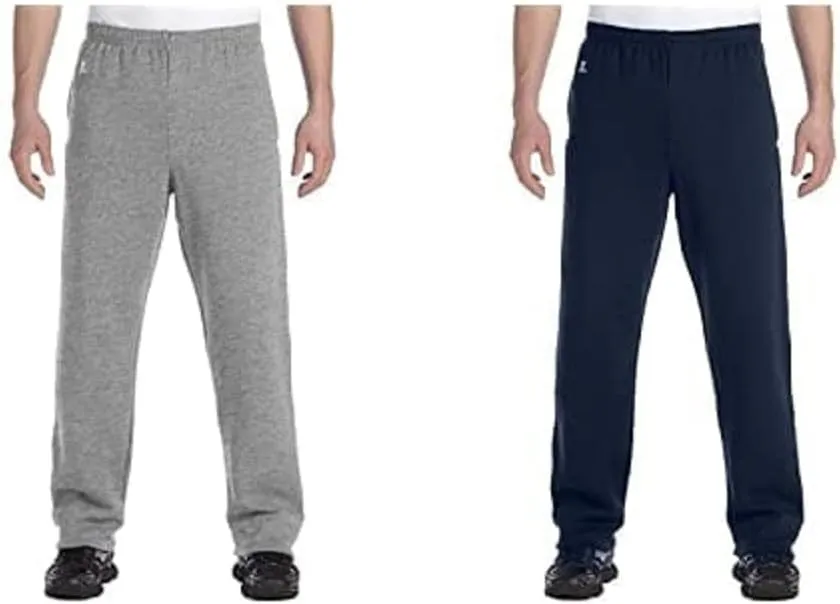 Russell Athletic Men's Dri Power Fleece Open Bottom Sweatpants with Pockets, Relaxed Fit, Moisture Wicking