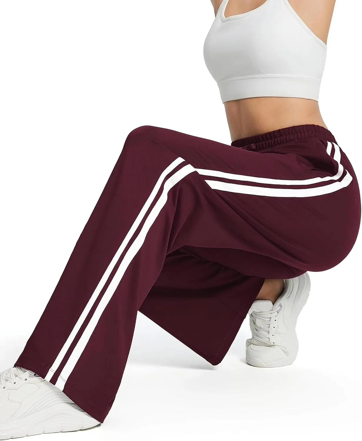 Tapata Women's 28/30/32/34 Inseam Track Pants Loose Straight Leg Jogging Sweatpants Warm-Up Sports Athletic Running