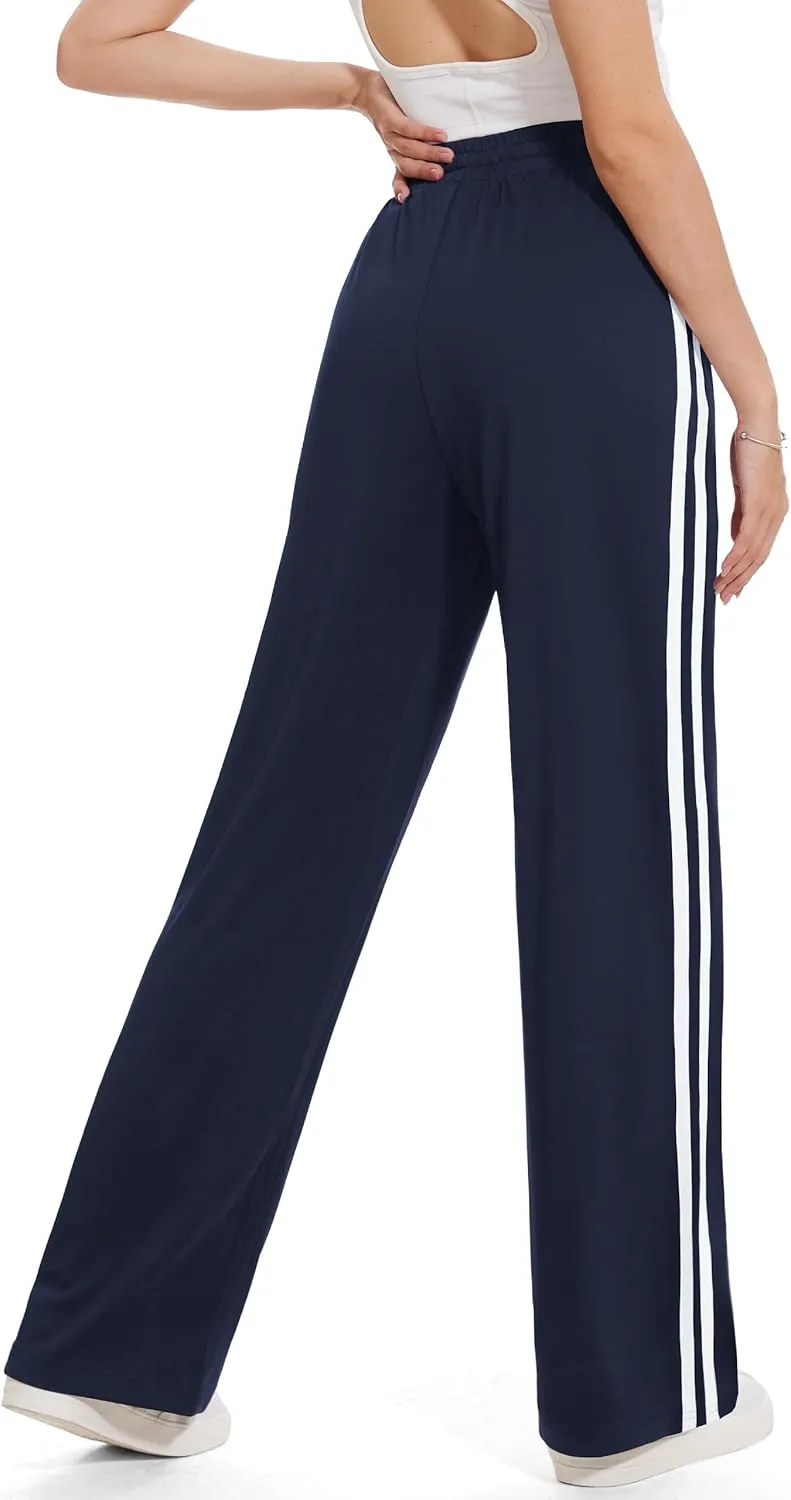 Tapata Women's 28/30/32/34 Inseam Track Pants Loose Straight Leg Jogging Sweatpants Warm-Up Sports Athletic Running