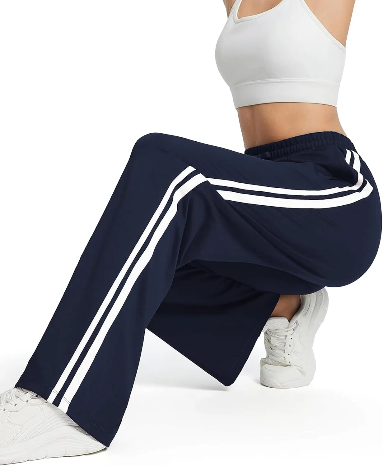Tapata Women's 28/30/32/34 Inseam Track Pants Loose Straight Leg Jogging Sweatpants Warm-Up Sports Athletic Running