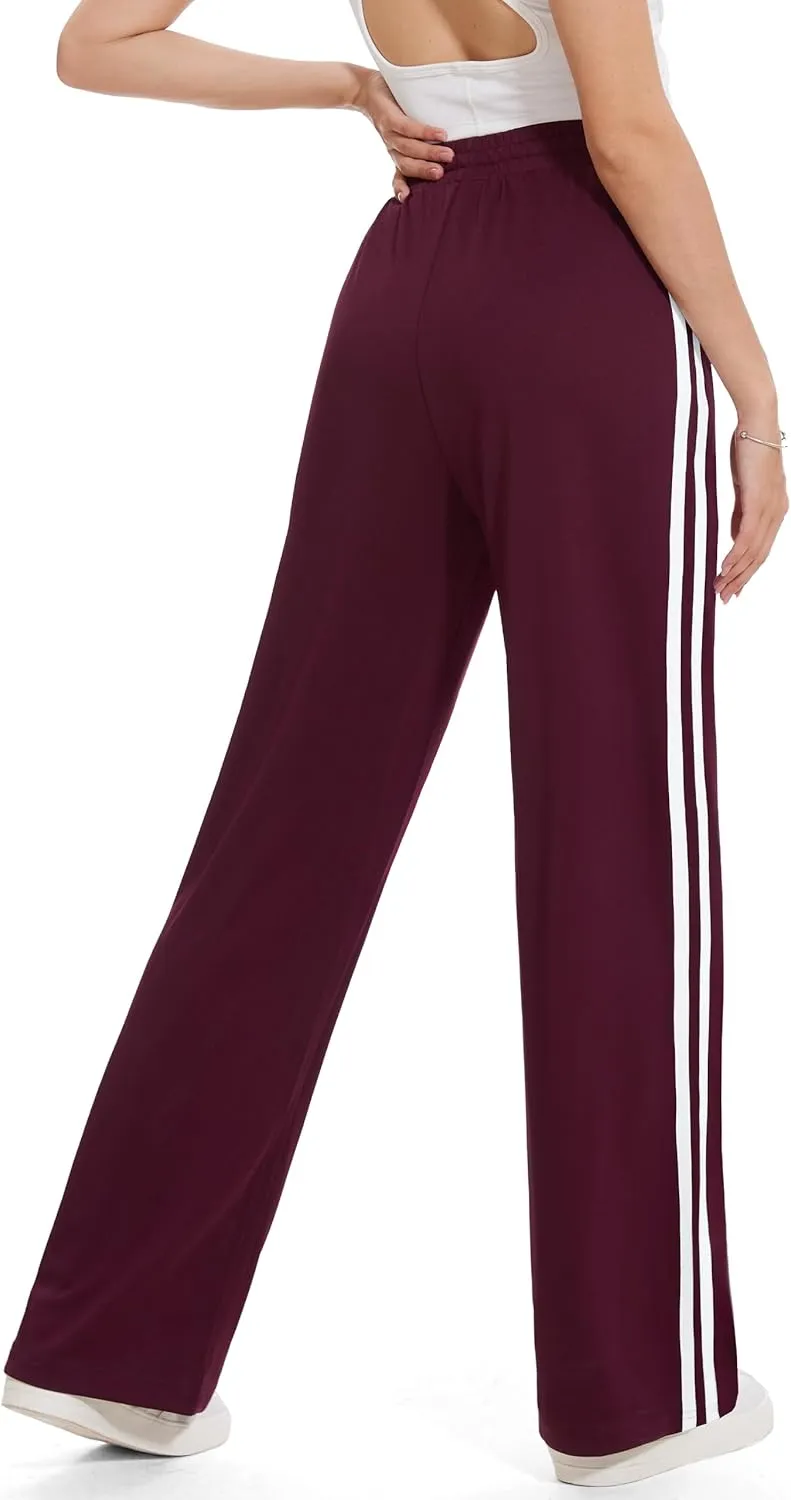Tapata Women's 28/30/32/34 Inseam Track Pants Loose Straight Leg Jogging Sweatpants Warm-Up Sports Athletic Running