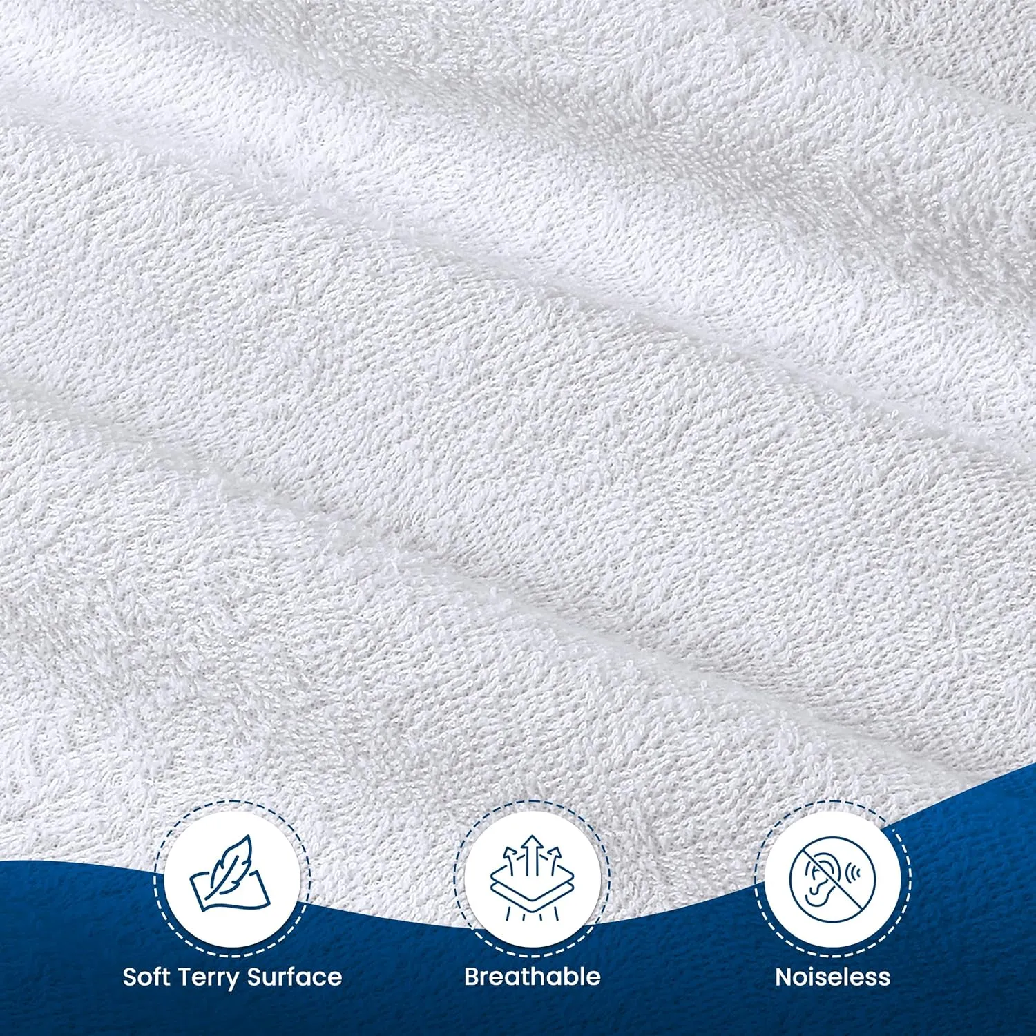 Utopia Bedding Waterproof Mattress Protector Full Size, Premium Terry Mattress Cover 200 GSM, Breathable, Fitted Style with Stretchable Pockets (White)