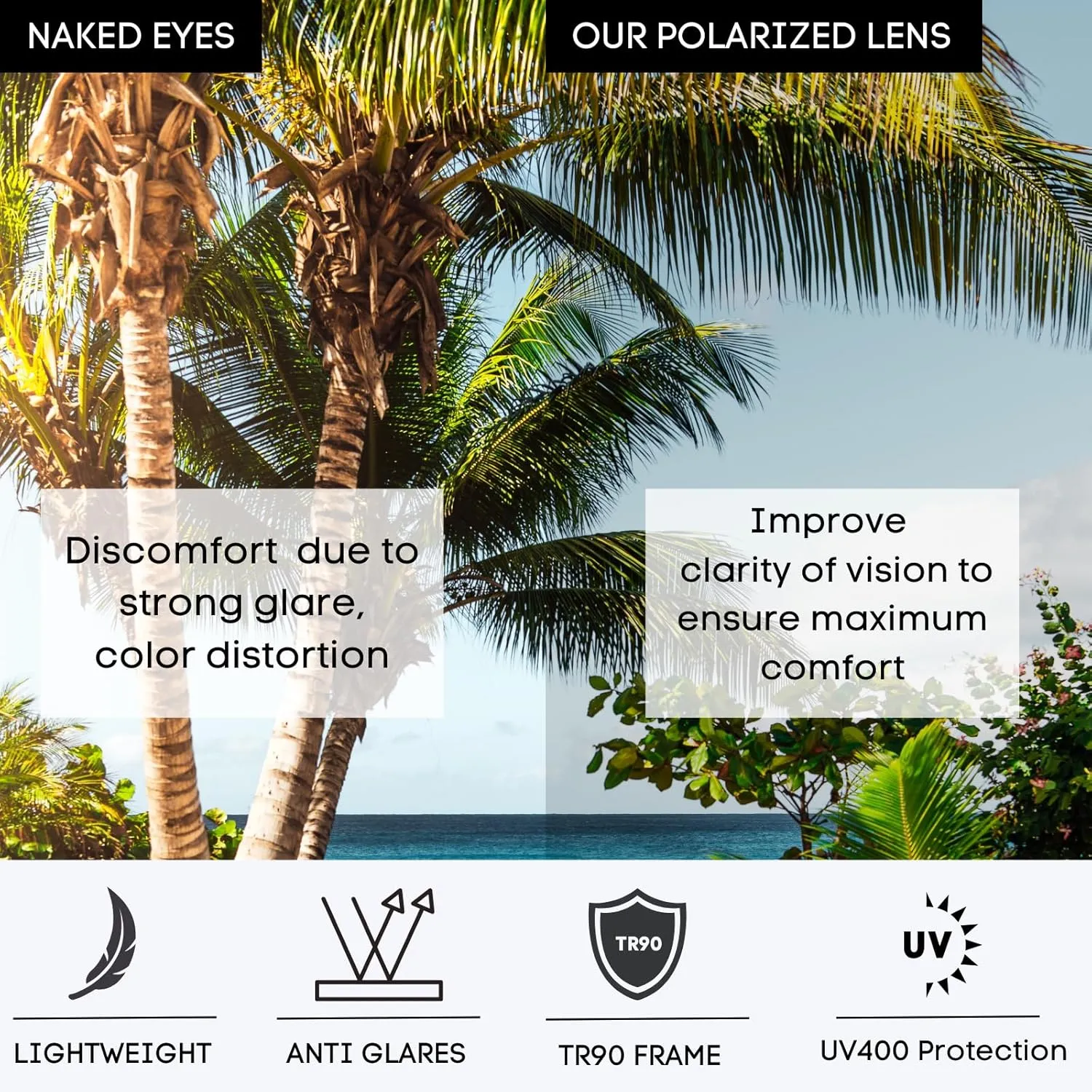 XXL Size Extra Large Square 157MM Polarized Sunglasses for Big Wide Heads Men TR90 Lightweight UV400 Glasses