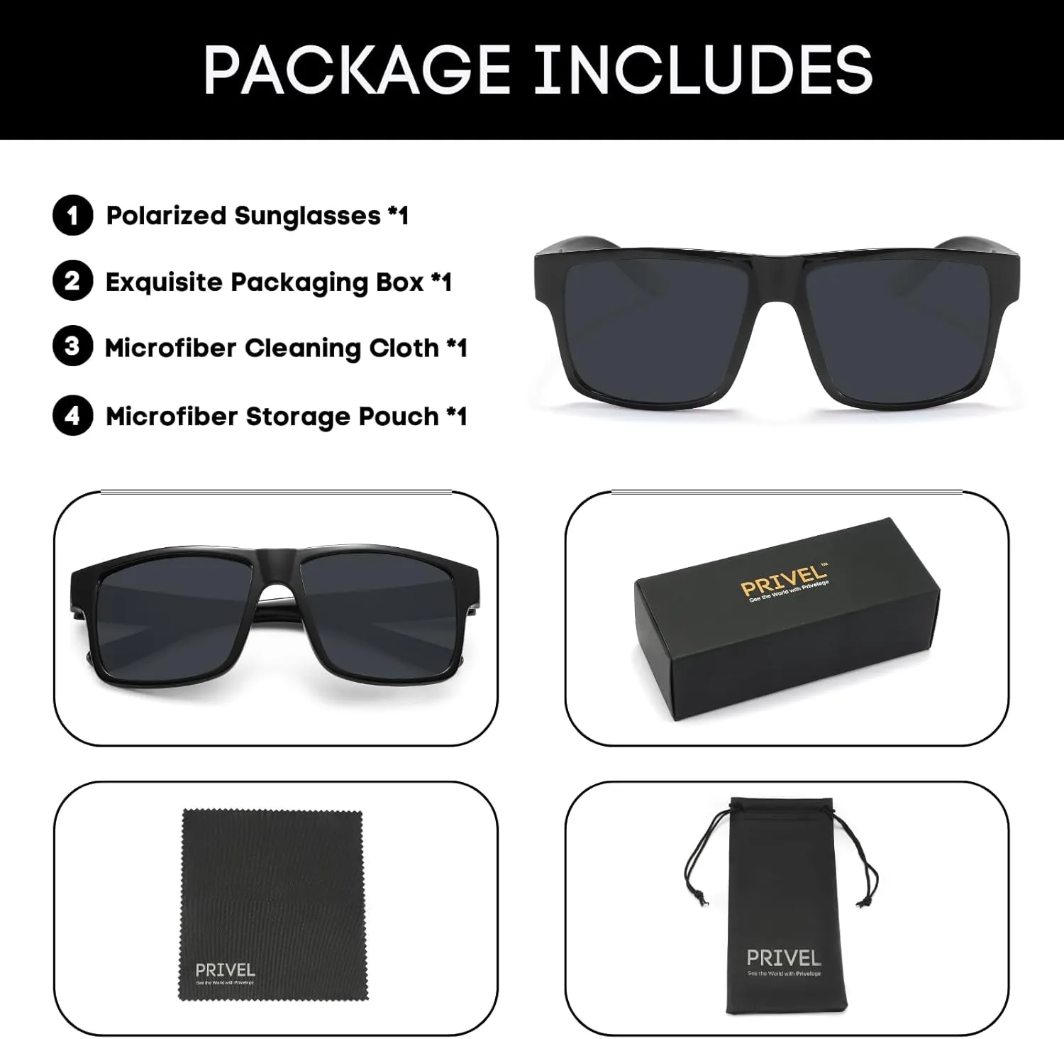 XXL Size Extra Large Square 157MM Polarized Sunglasses for Big Wide Heads Men TR90 Lightweight UV400 Glasses